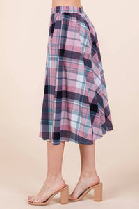 Emerald Collection - Plaid Midi Skirt