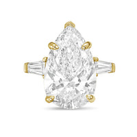 Diana M Jewels - Women's Pear & Baguette Lab-Grown Diamond Ring (6.00 Ct) - Elegant