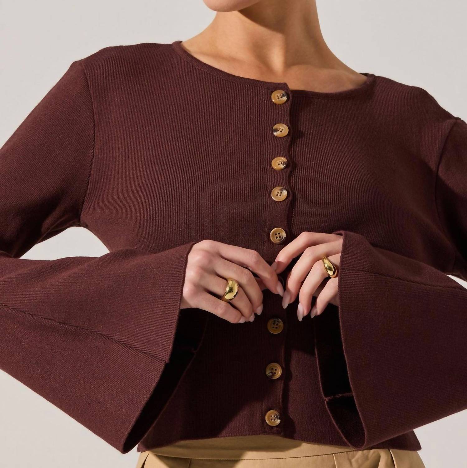 Astr - Nylah Bell Sleeve Cardigan