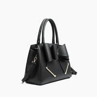 Like Dreams - Women's Poppy Bowtie Top Handle Satchel Bag
