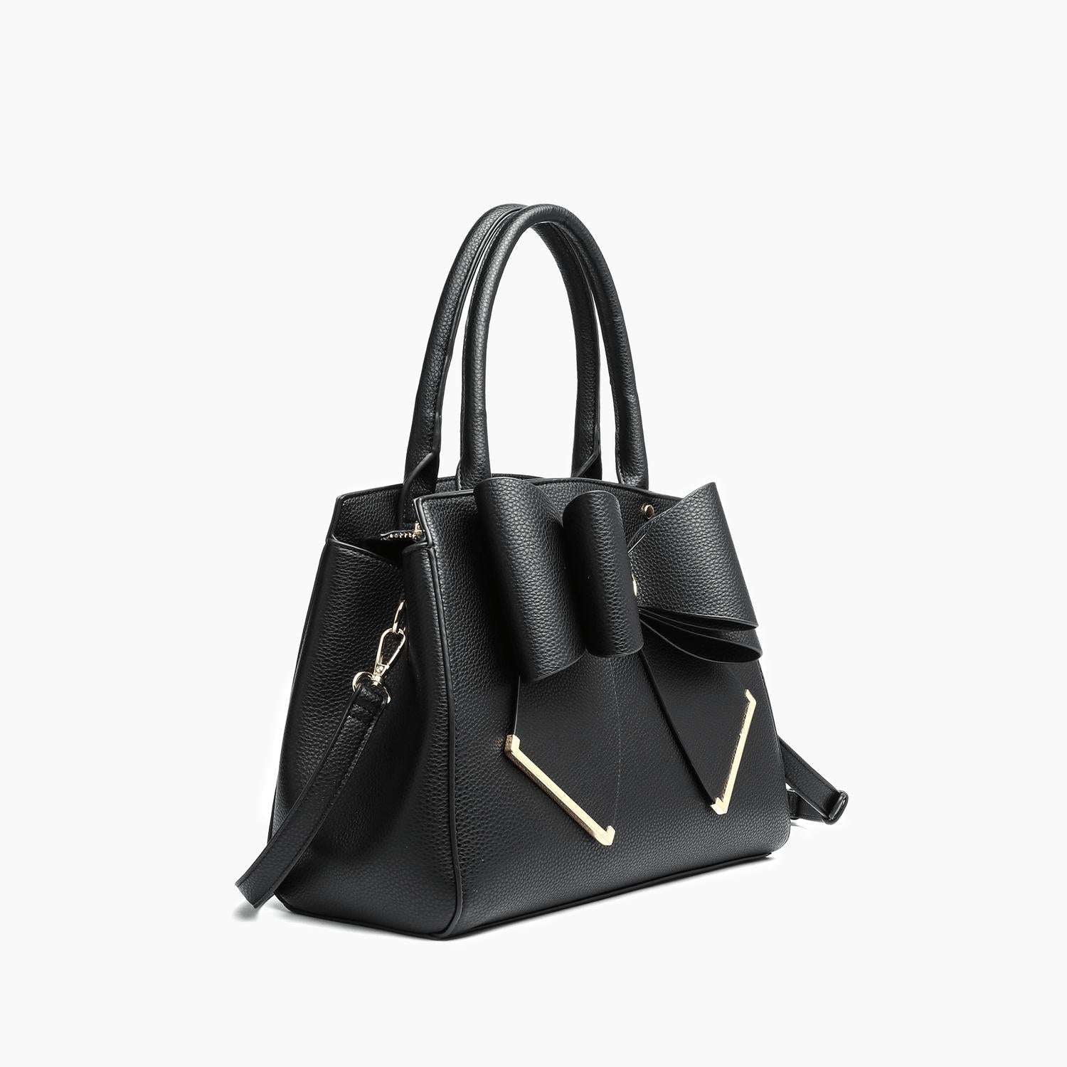 Like Dreams - Women's Poppy Bowtie Top Handle Satchel Bag