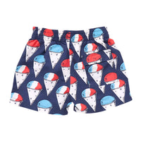 PINK CHICKEN Boy's Swim Trunks in snow cones - kids' shorts - alternate view