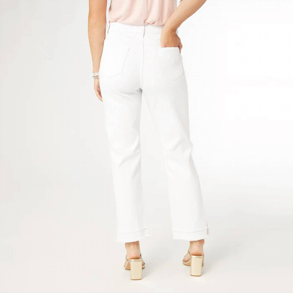Coco + Carmen - Women's Mary Straight Ankle With Double Fringe Pant