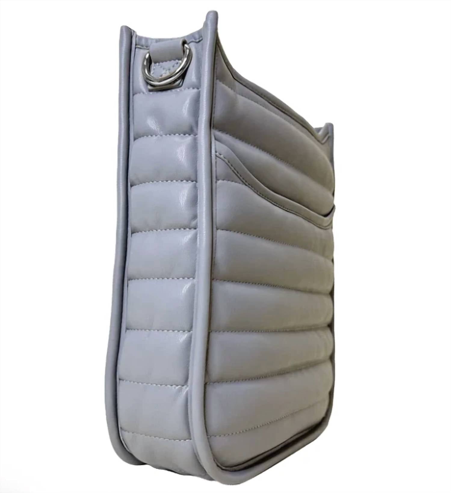 Ahdorned - Women's Sarah Quilted Faux Leather Messenger Bag