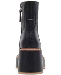 Dolce Vita Women's Hilde Gore Lug-sole Wedge Booties in black - women's shoe - alternate view
