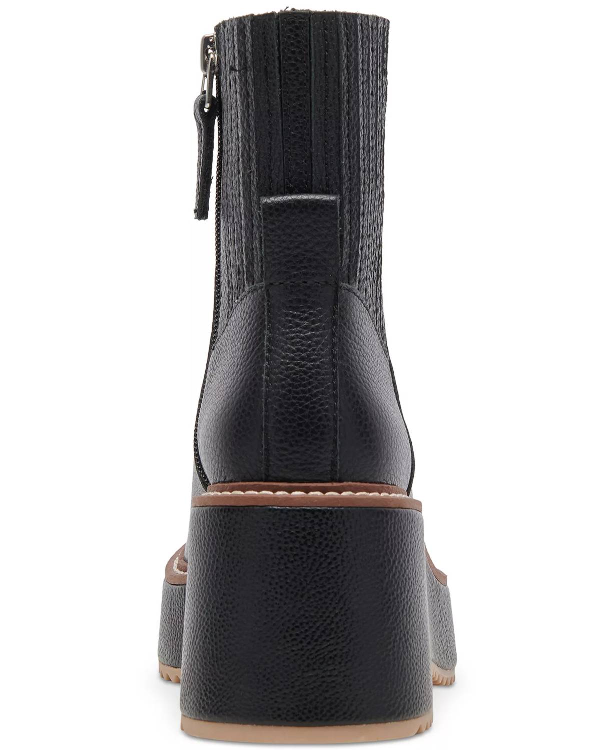 Dolce Vita Women's Hilde Gore Lug-sole Wedge Booties in black - women's shoe - alternate view