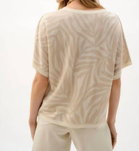 Joseph Ribkoff - Crew Neck Abstract Pullover Sweater Top