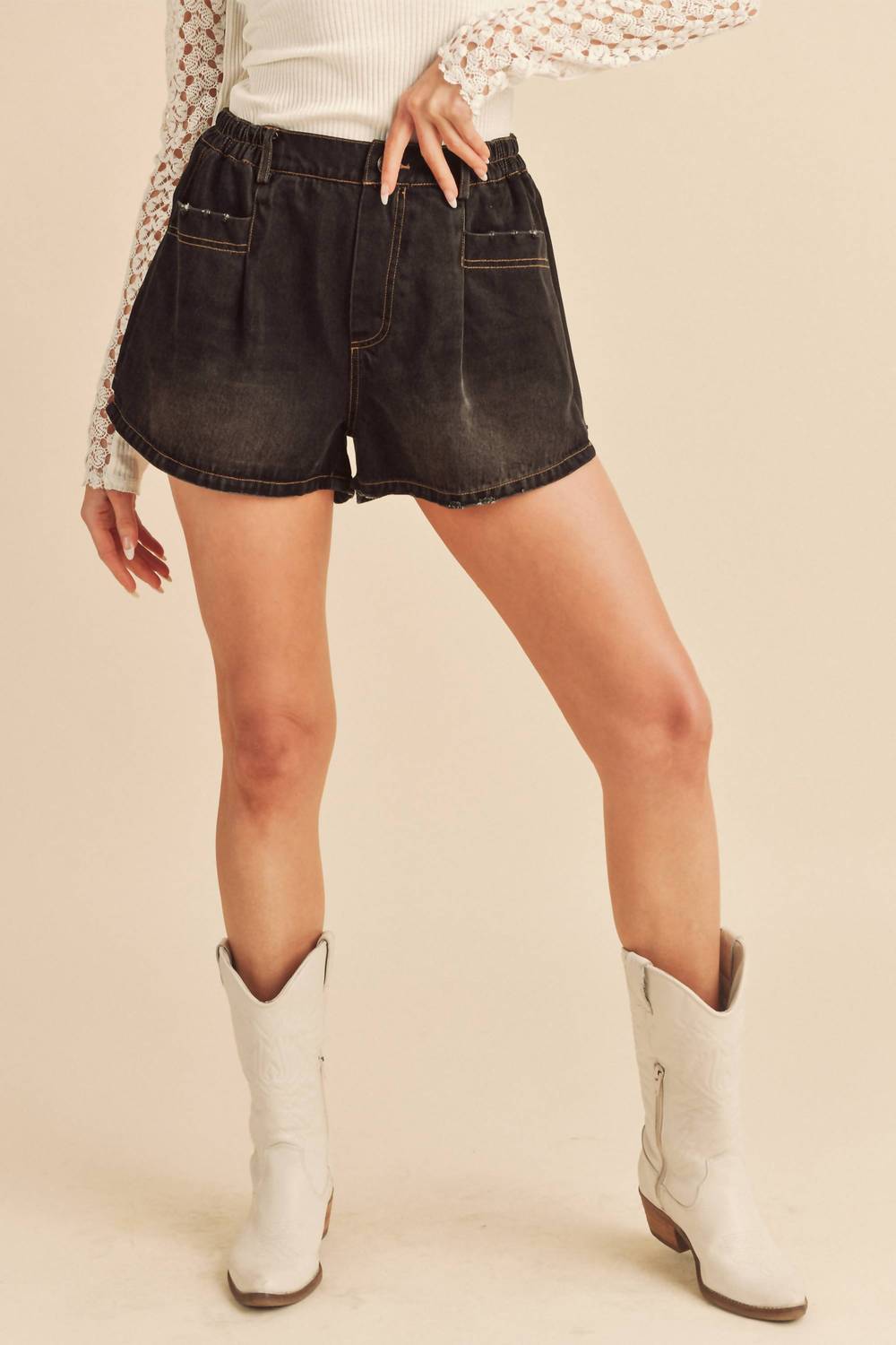 Aemi + Co - Niccola Denim Shorts