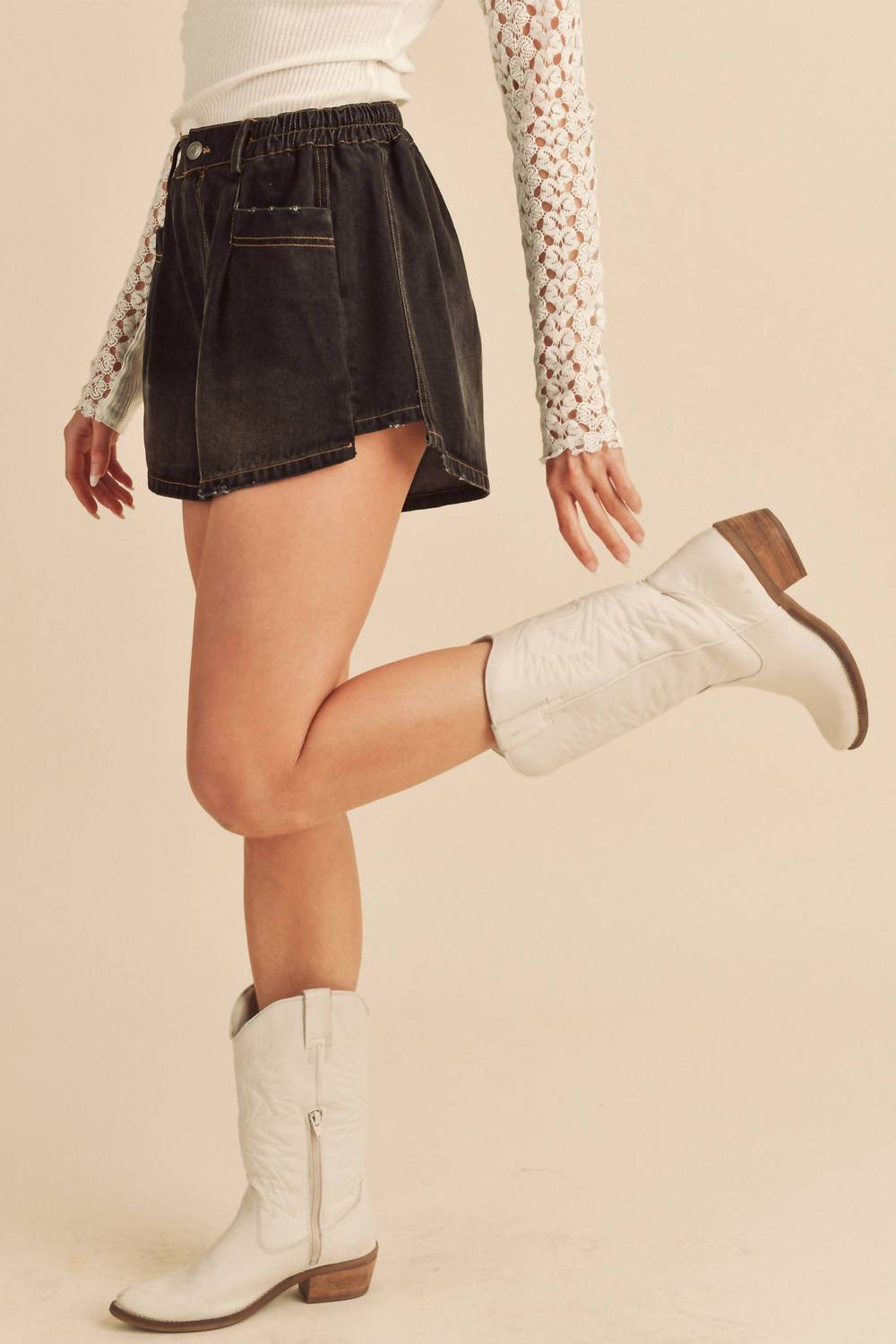 Aemi + Co - Niccola Denim Shorts