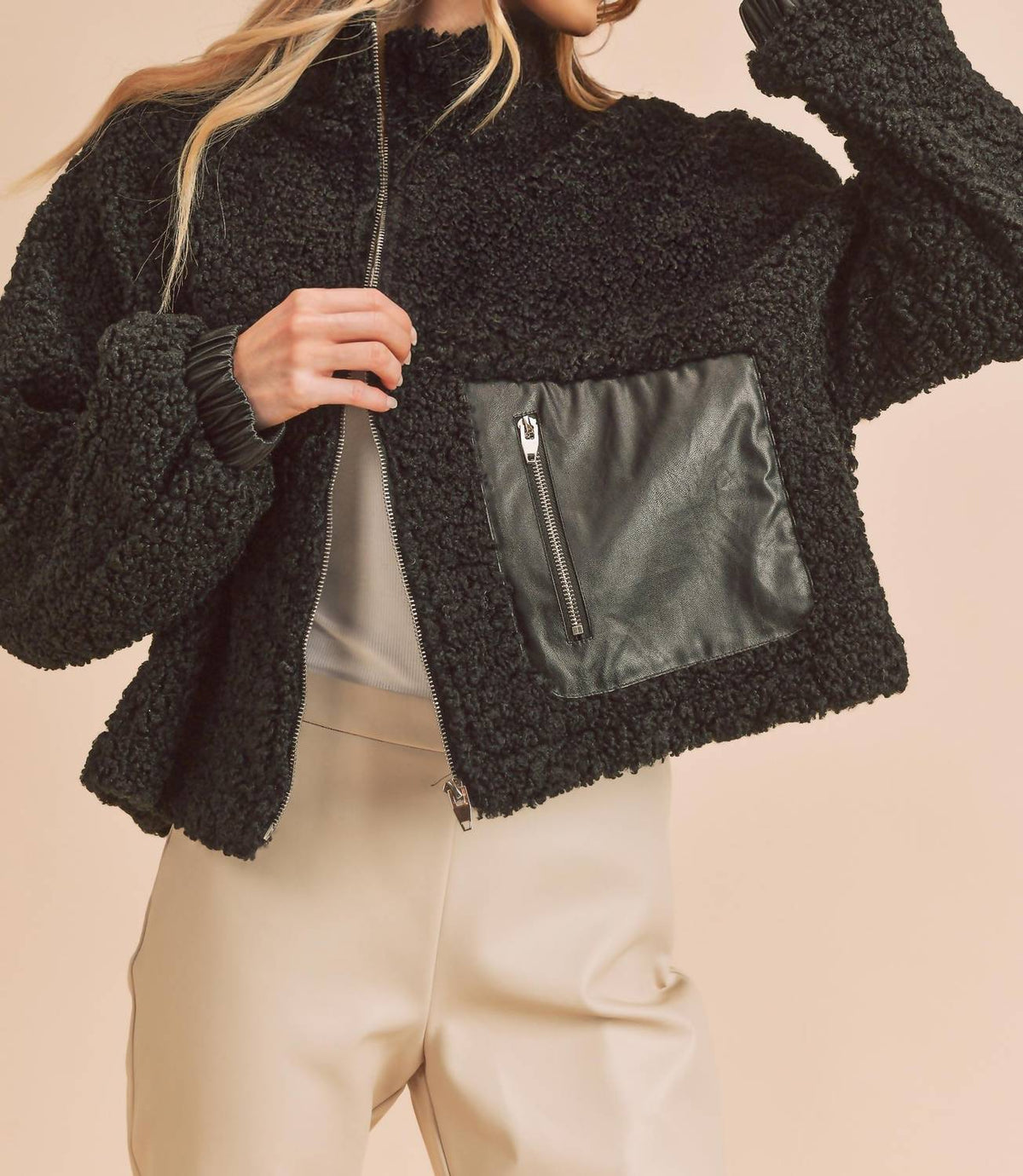 Aemi + Co - Penny Vegan Sherpa Jacket