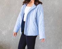 Aemi + Co - Sky Blue Dixie Quilted Jacket