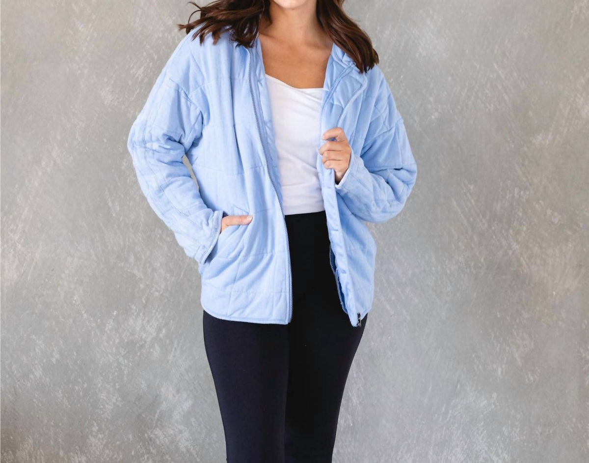 Aemi + Co - Sky Blue Dixie Quilted Jacket