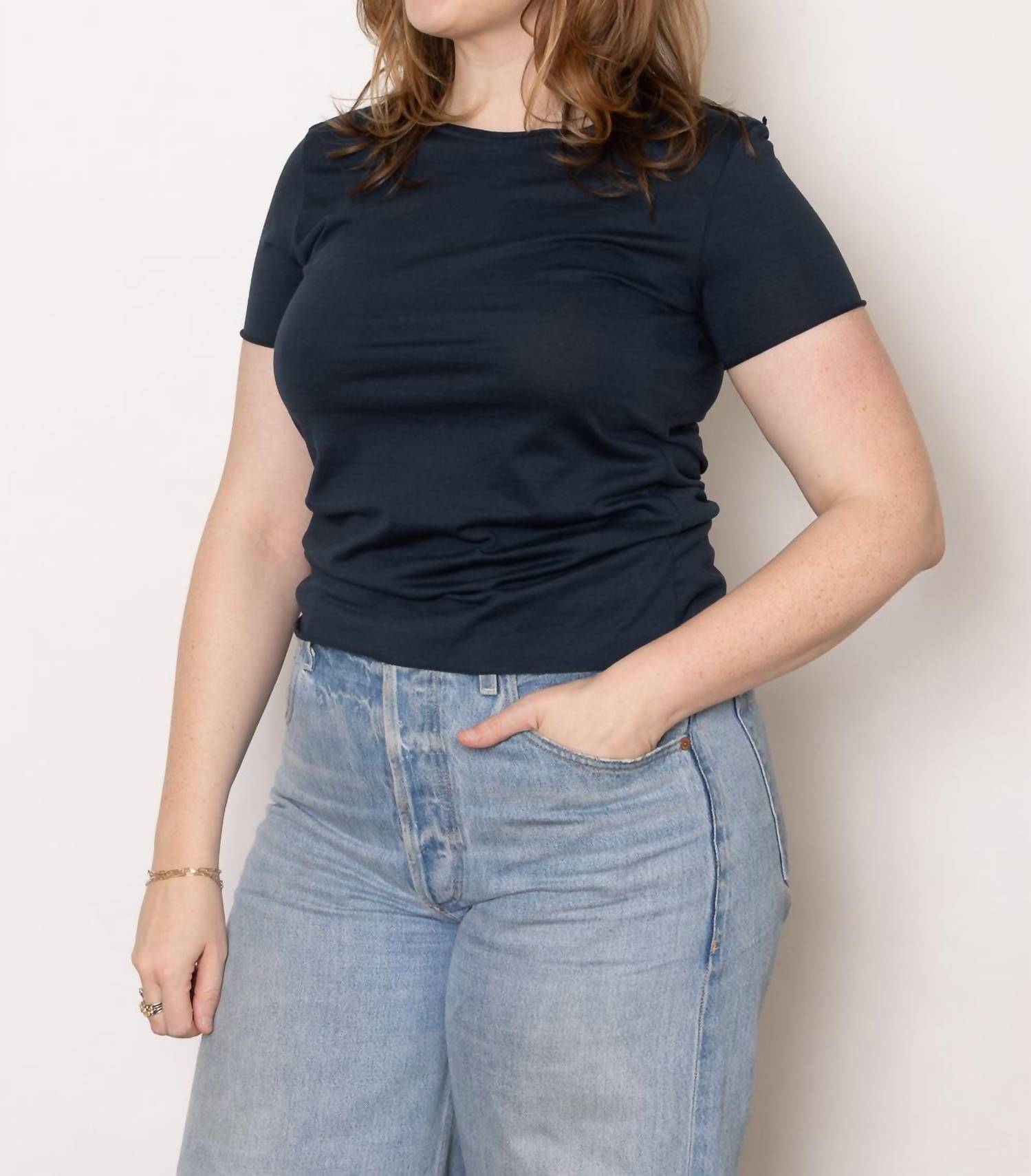 Aequamente - Rubinette Jersey Shirt - blue - clothing - cotton
