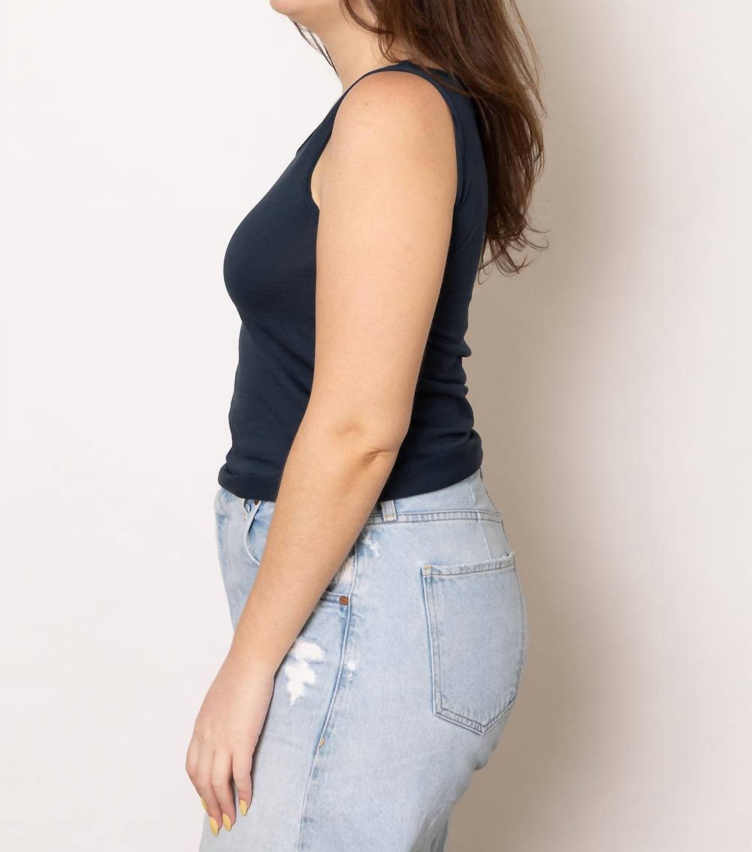 Aequamente - Rubinette Jersey Top - blue - clothing - cotton