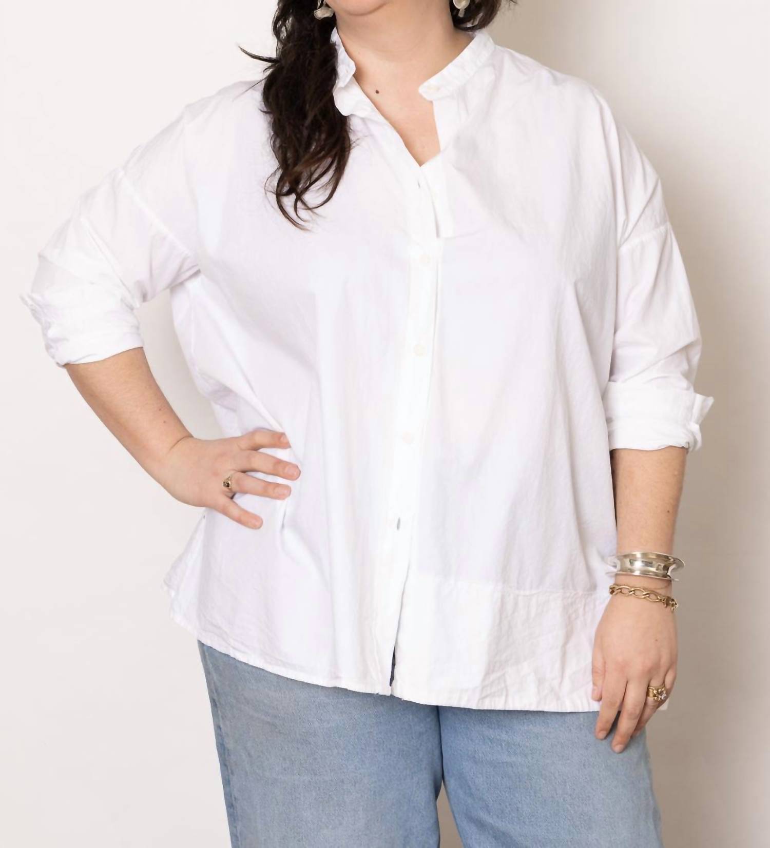Aequamente - Tempio Oversized Shirt - button - down - shirts - clothing - cotton