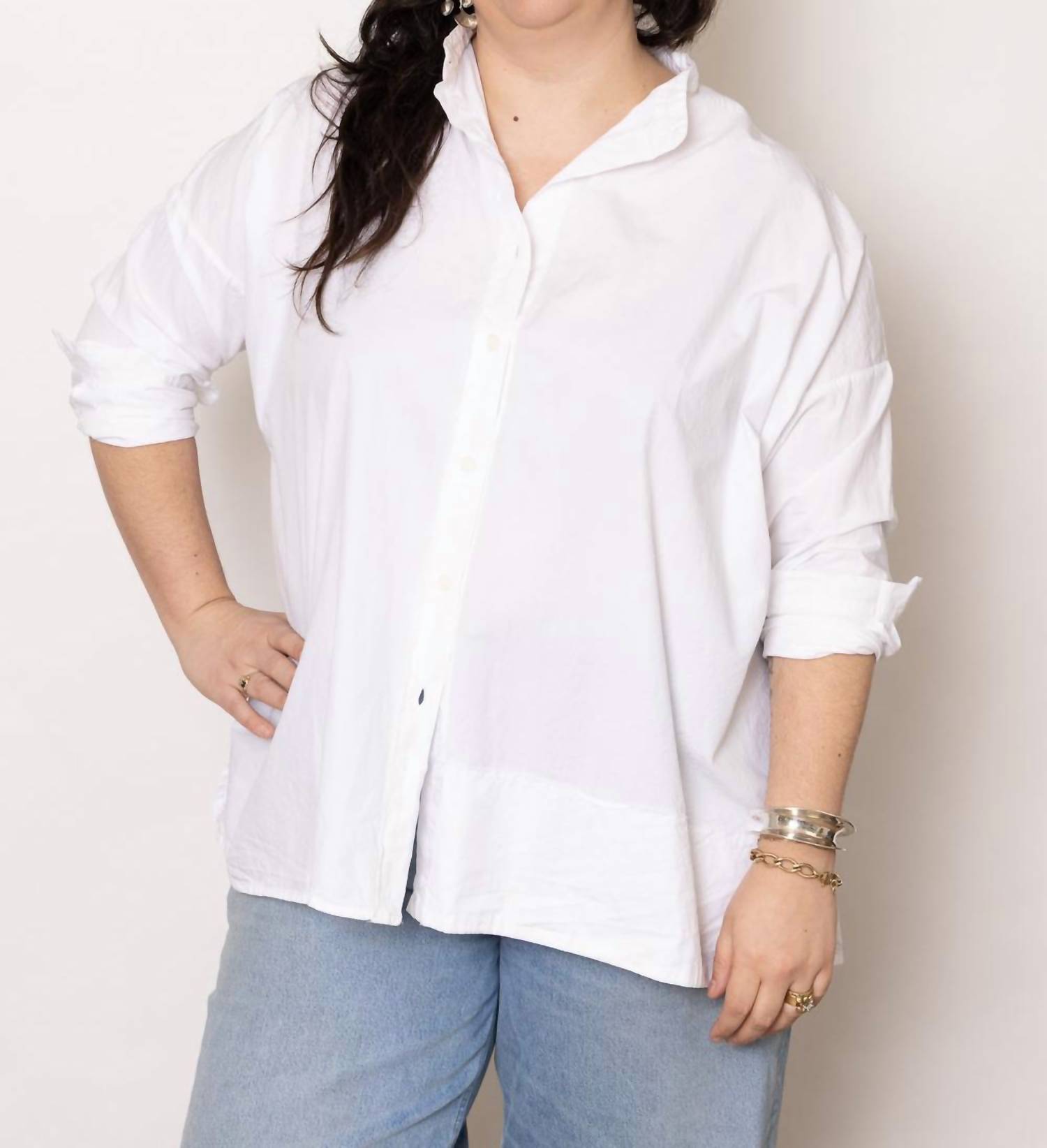 Aequamente - Tempio Oversized Shirt - button - down - shirts - clothing - cotton