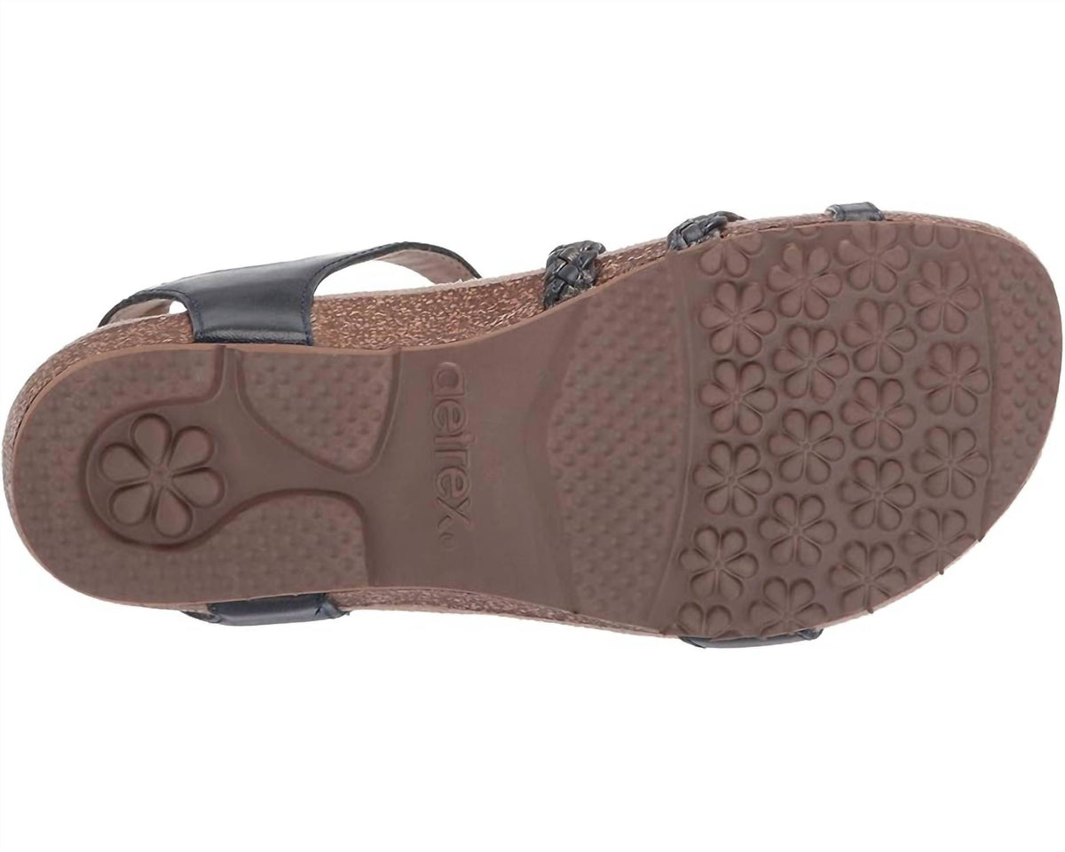 Aetrex - JILLIAN BRAIDED QUARTER STRAP SANDAL - MEDIUM WIDTH