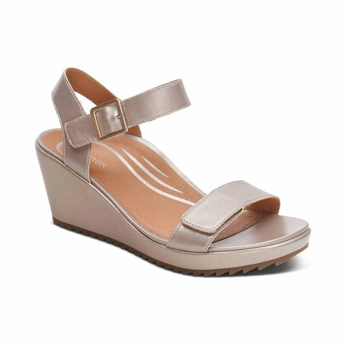 Aetrex - Women's Andrea Quarter Strap Wedge