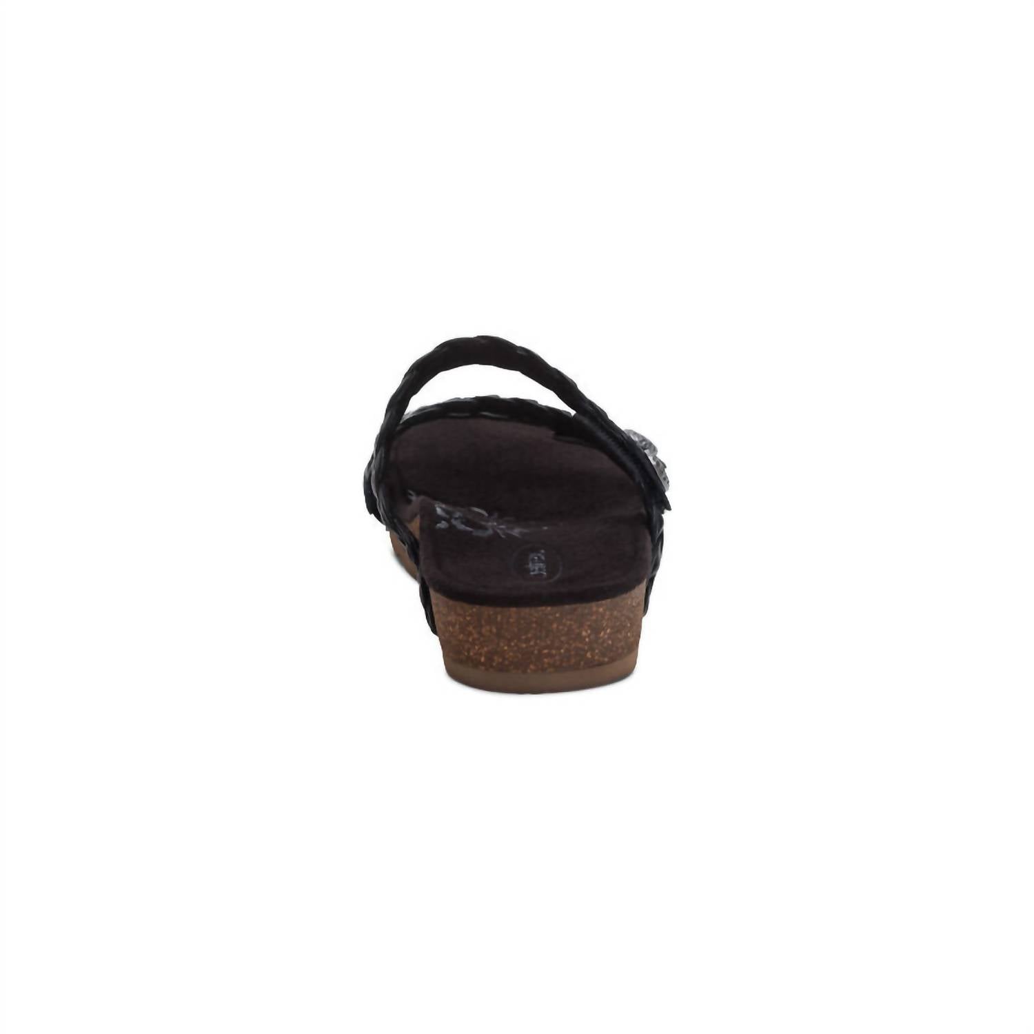 Aetrex - Women's Josie Braided Slide - black - leather - sandals