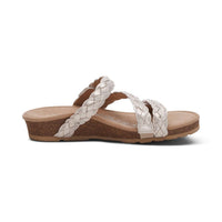 Aetrex - Women's Josie Braided Slides - leather - sandals - shoes