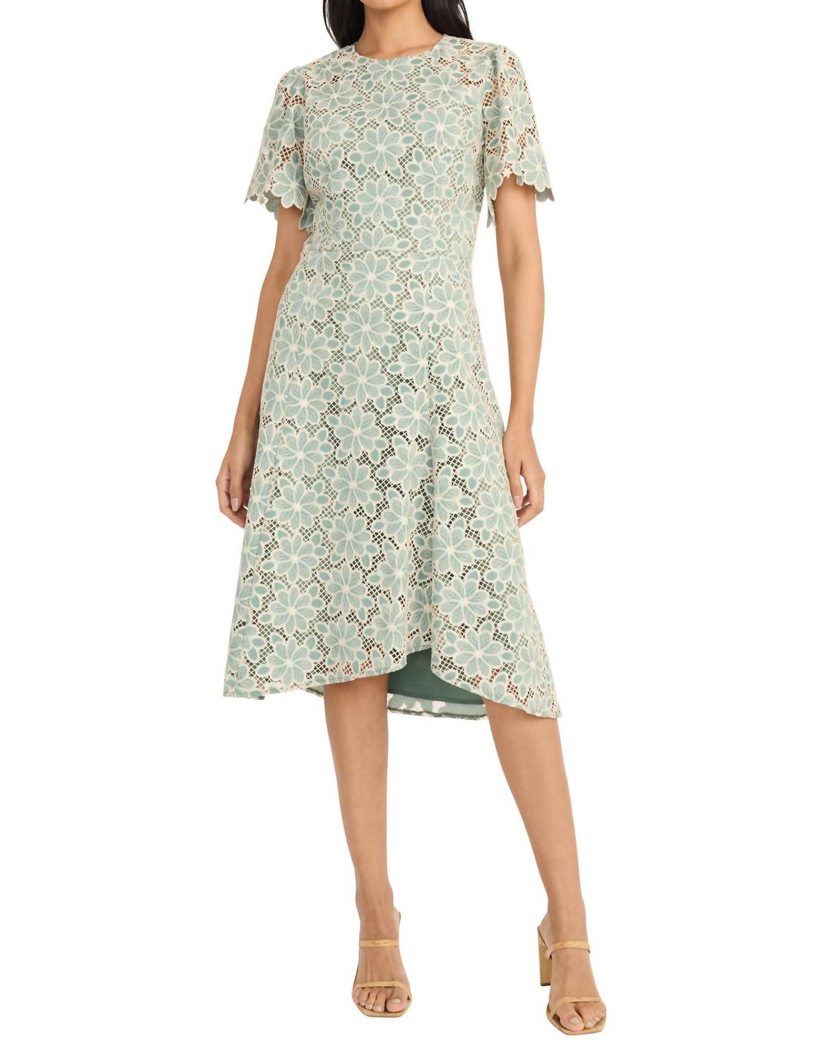 Maggy London - Eyelet Lace Short Sleeve dress