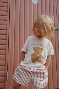 Konges Sløjd Marlon Twill Shorts in antique stripe - kids' shorts