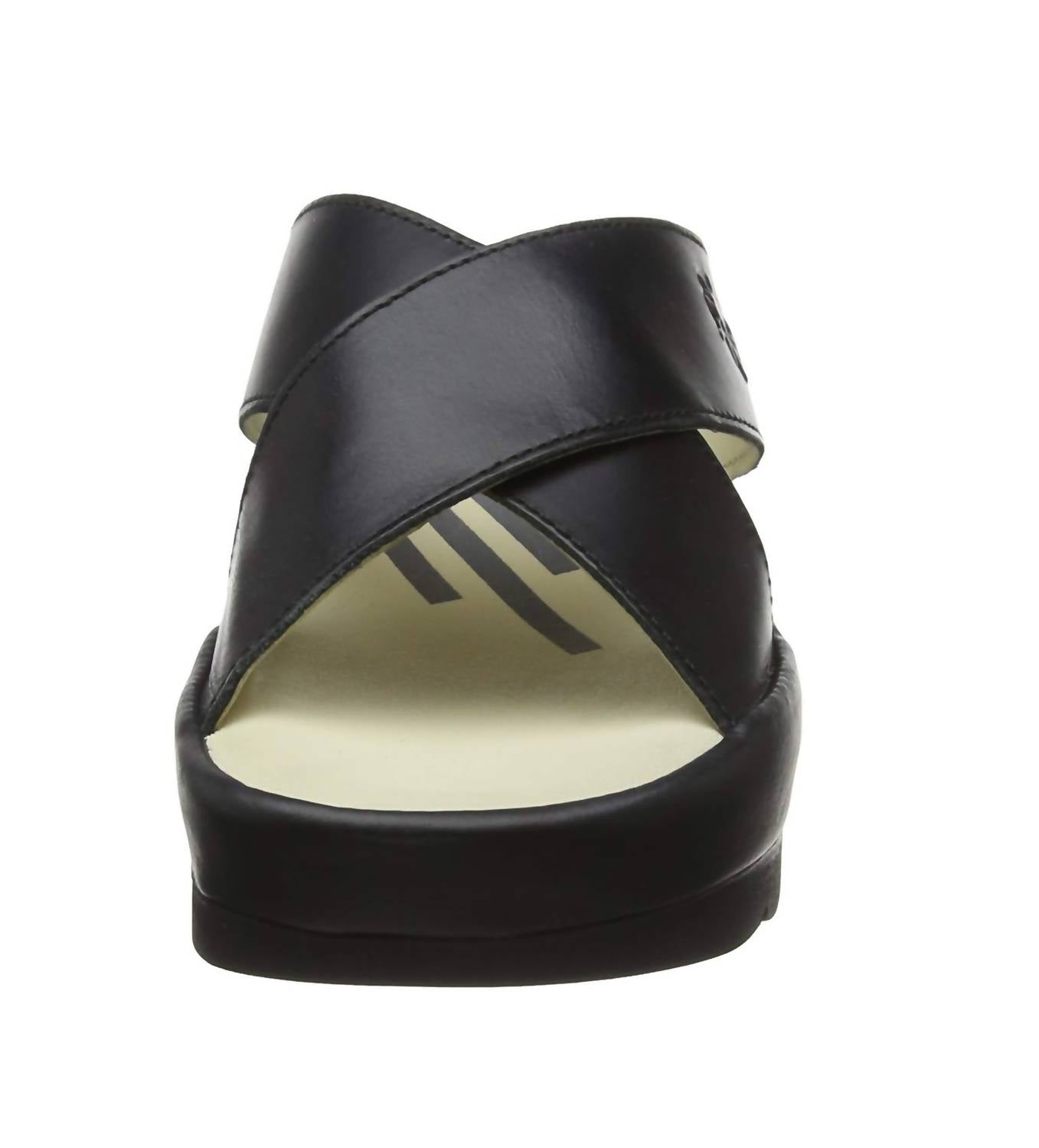 FLY LONDON Women's Begs Slide Sandal in black - women's sandal - alternate view