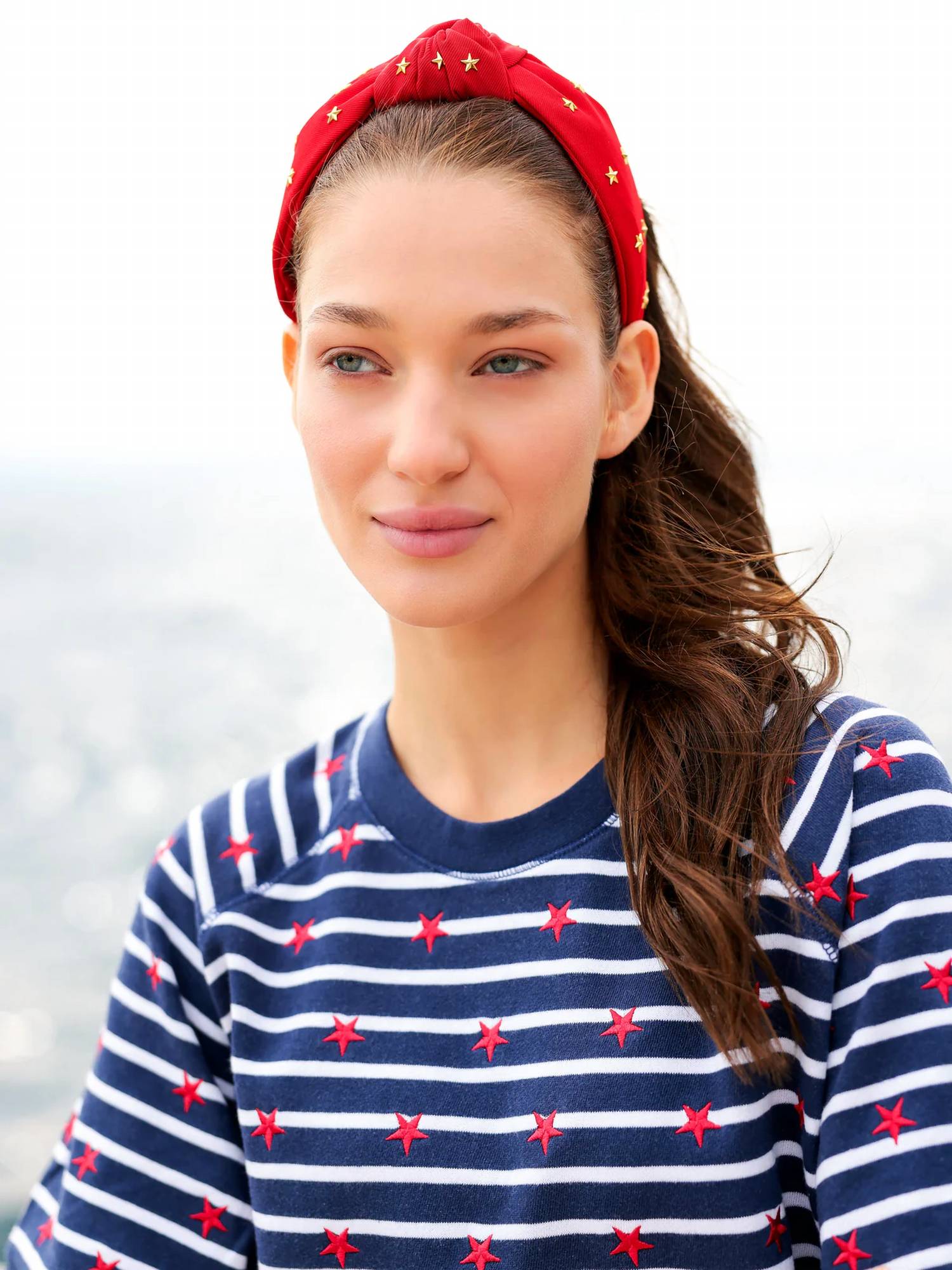 Shiraleah - Stripes And Stars Short Sleeve Sweatshirt