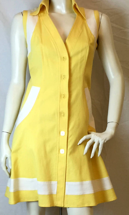 Ikito - Women's Sleeveless With Trim Dress