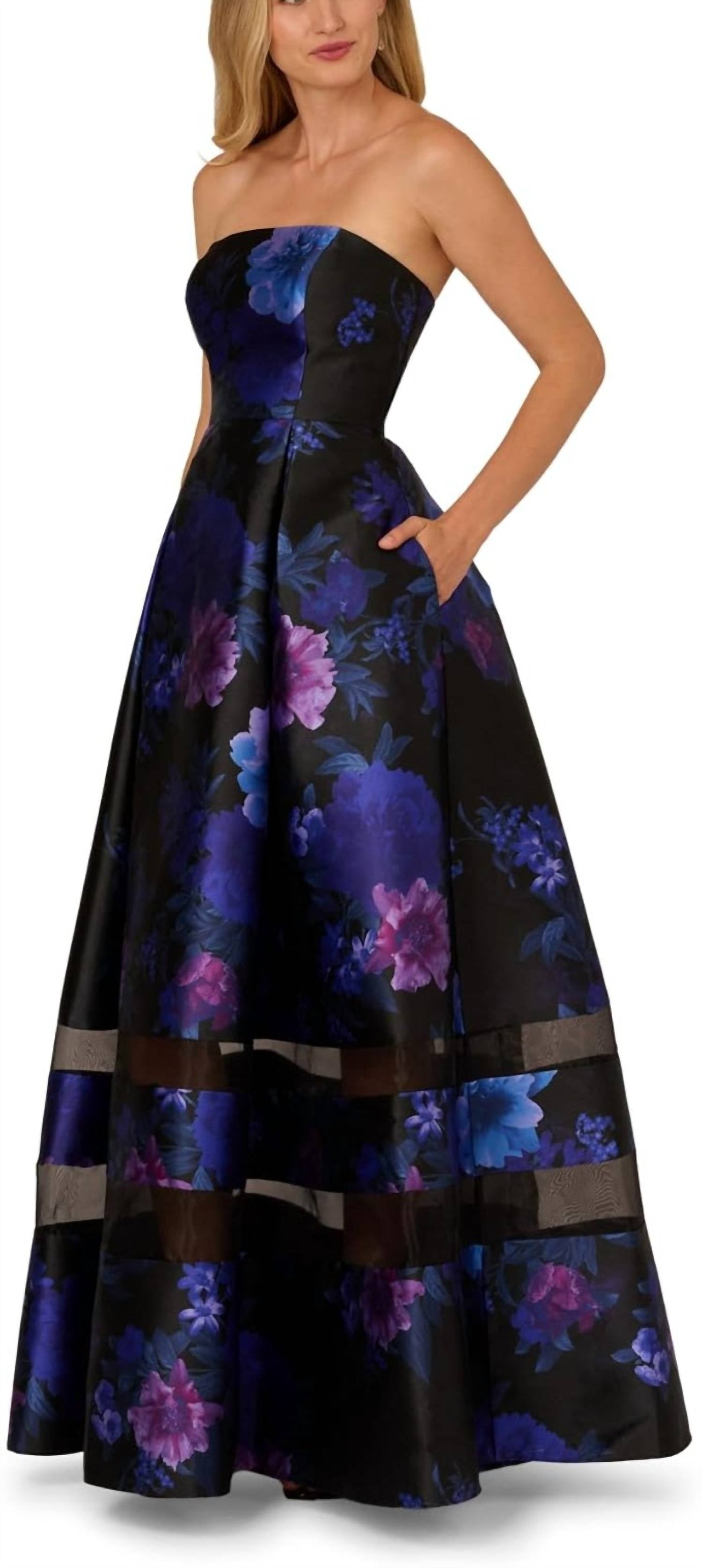 Adrianna Papell - Strapless Organza Gown