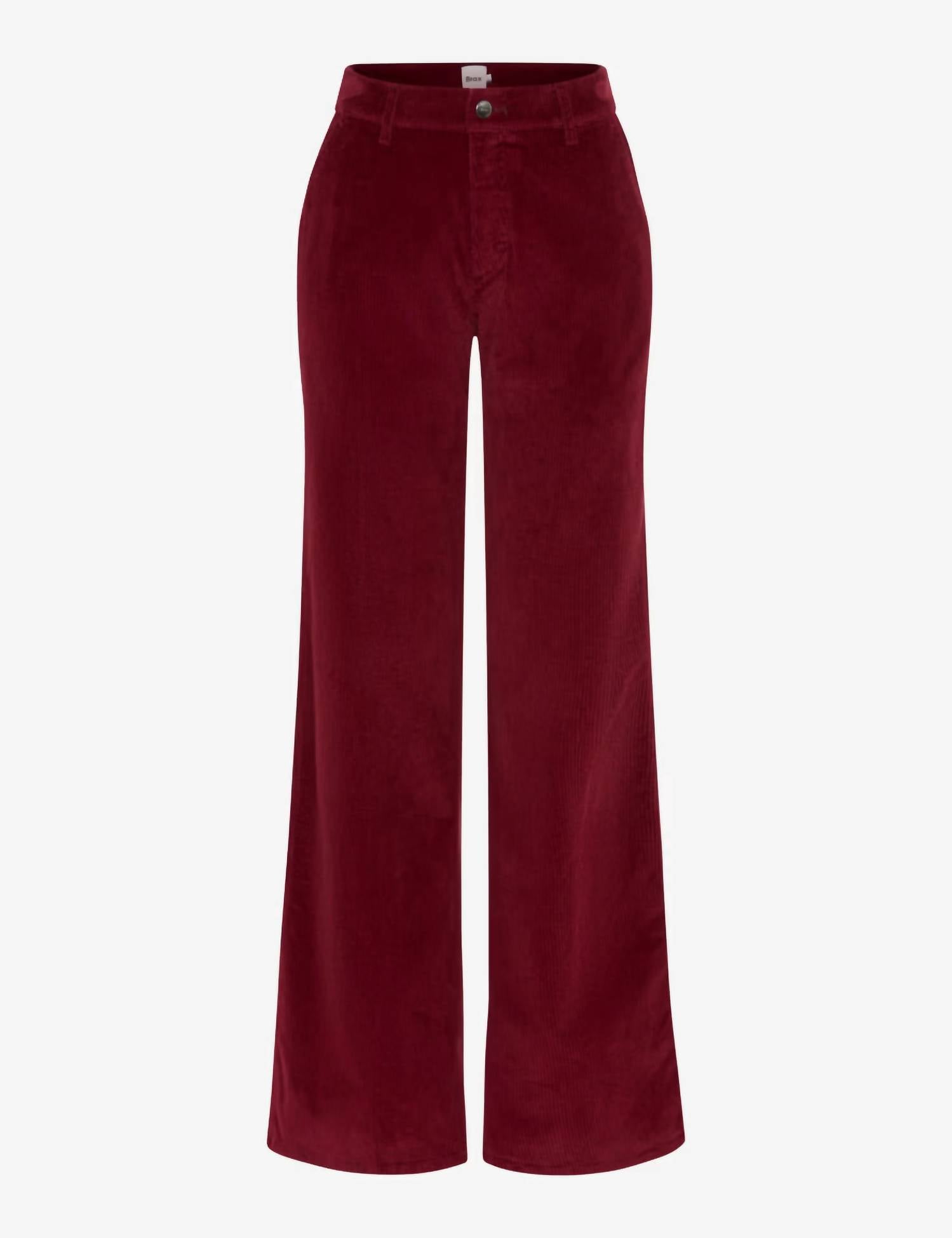 Brax Corduroy Wide Leg Palazzo Pants in mulberry - women's pants - view 6