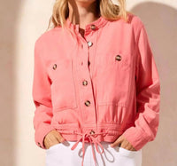 Tribal - Women's Drawcord Button Front Jacket