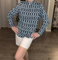 Lulu-B - High Neck Zip Pull-over Top