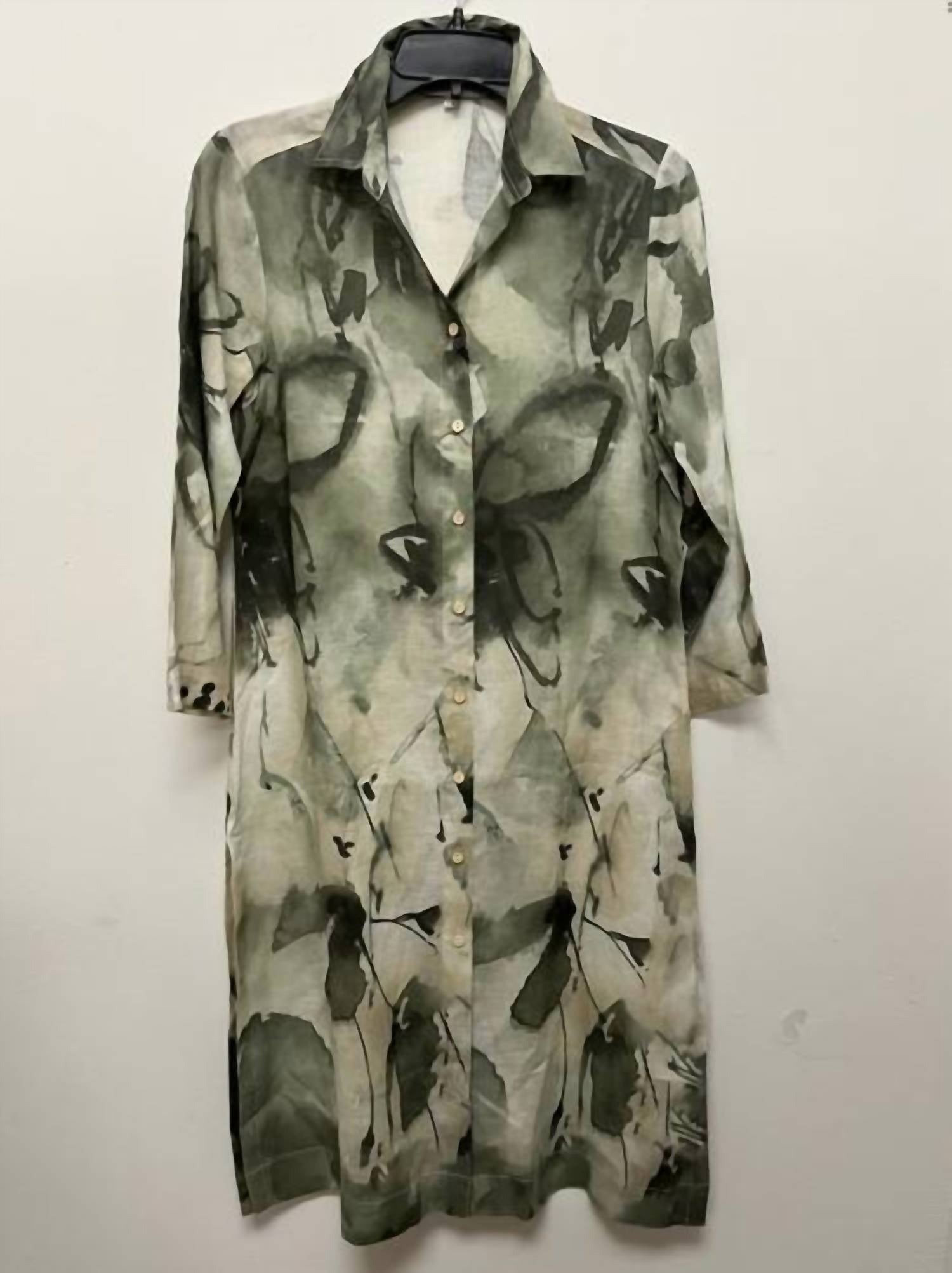 Vlt'S By Valentina'S - Women's Linen Shirt Dress