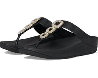 Fitflop - Women's Fino Crystal-chain Leather Toe-post Sandals
