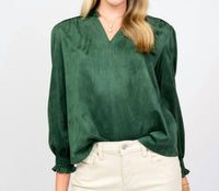 Ivy Jane - Long Sleeve Suede Top