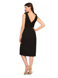 Aidan Mattox - COMBO FABRIC MIDI DRESS