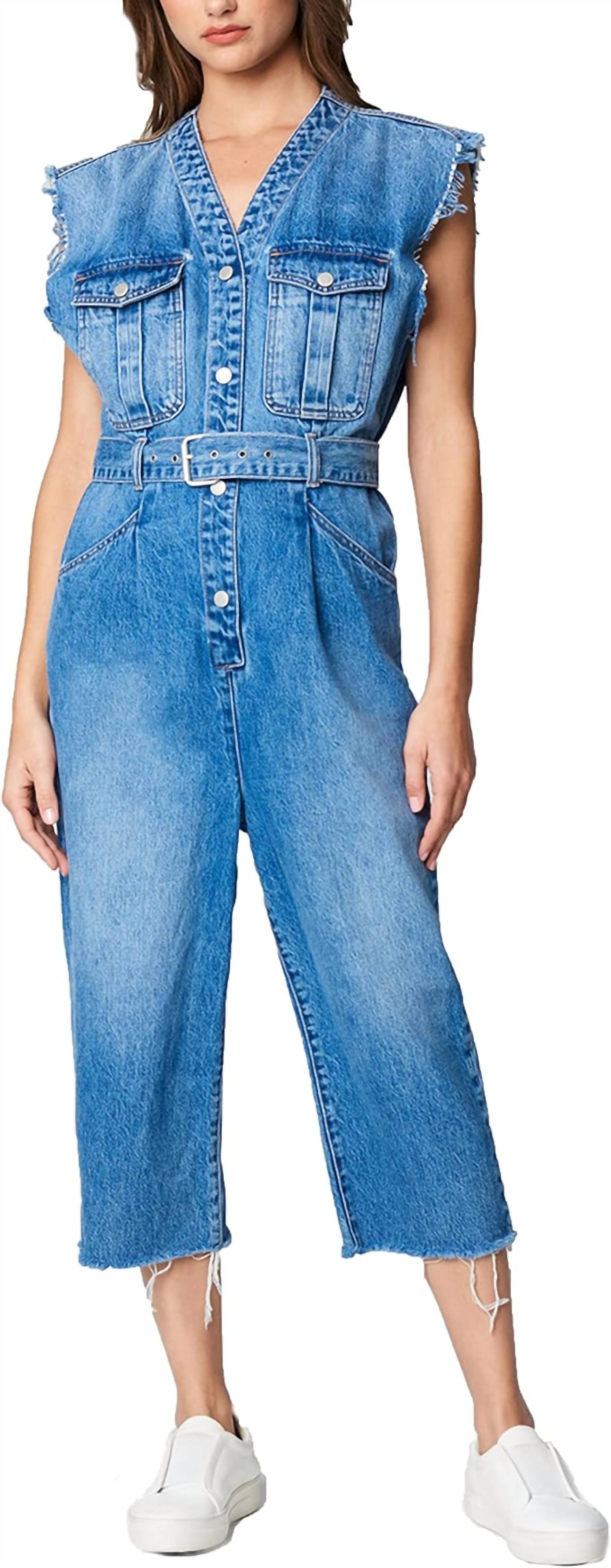 Blanknyc - Women's Sleeveless Denim Jumpsuit