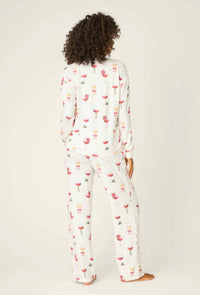 PJ Salvage Let’s Get Toasty Luxe Butter Jersey PJ SET in ivory - women's intimate - view 5