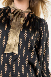 Thml - Finer Things Tie Blouse