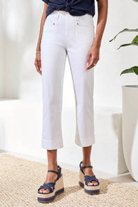 Tribal - 5 POCKET PULL ON KICK FLARE CROP PANT