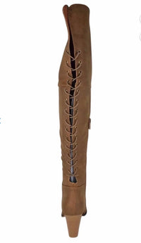 Surelymine - Women's Convertible Lace-up Knee-high And Thigh-high Boots