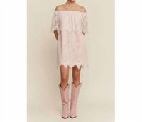 J.Nna - Lace Off-shoulder Mini Dress