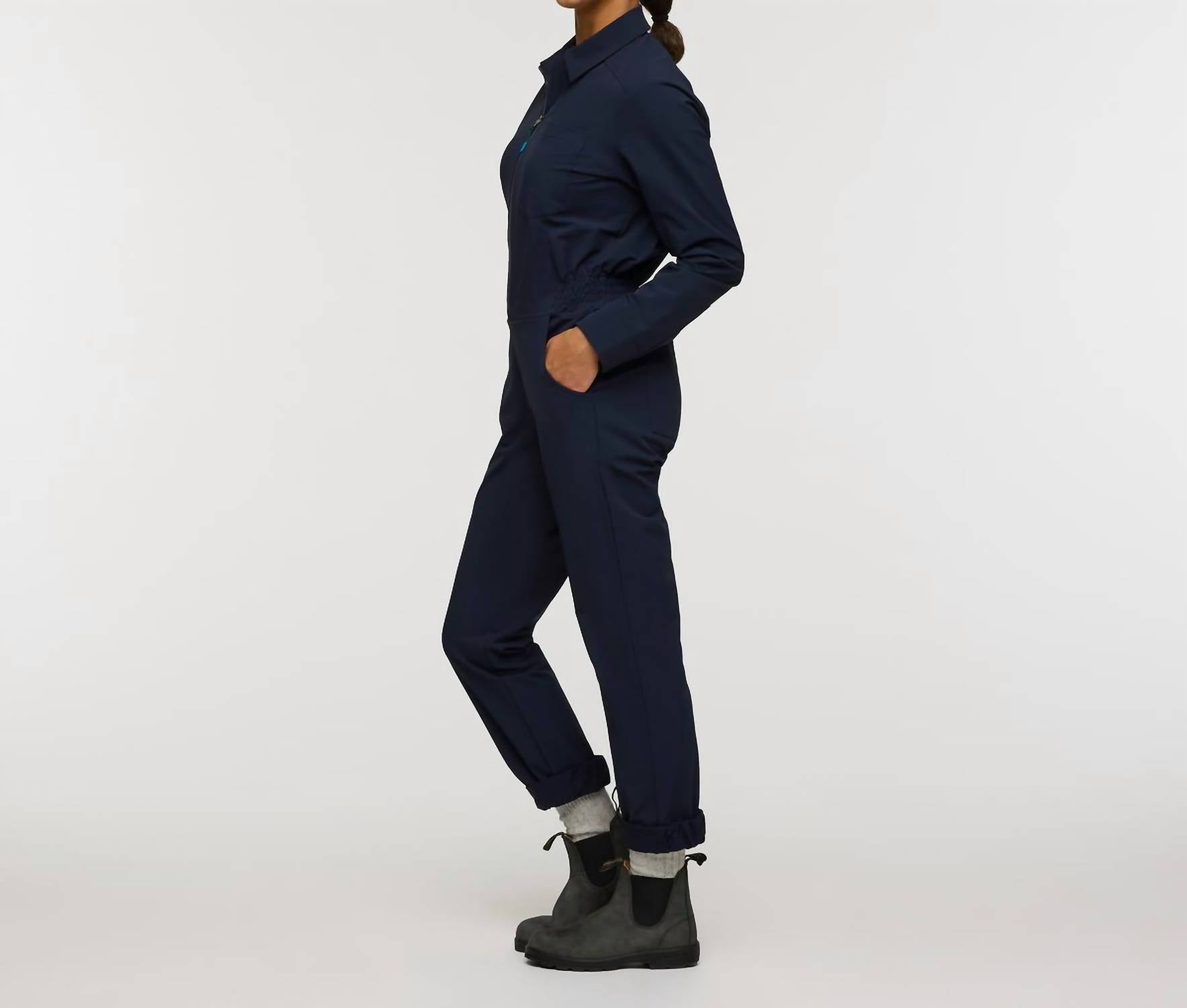 cotopaxi Asombro Jumpsuit in carbon - women's pants - detail view