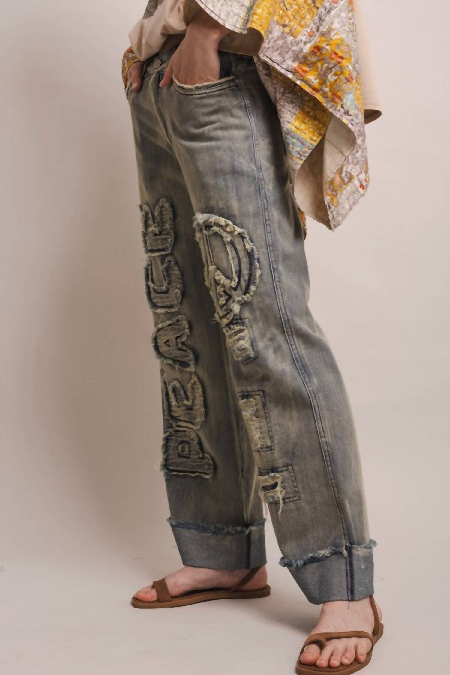Blue Velvet - Peace Patch Denim Jeans
