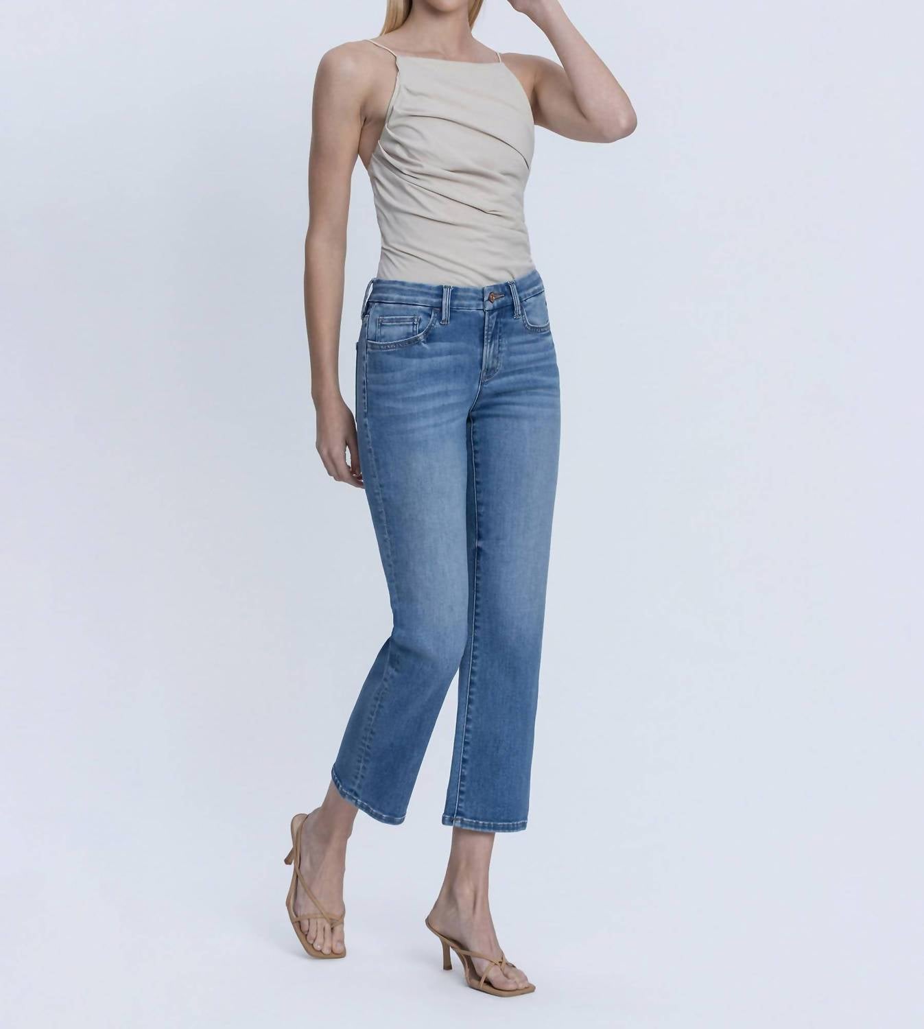 Lovervet - Romy Mid Rise Ankle Straight Jeans