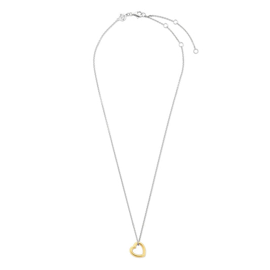 Ti Sento - Women's Gold-Plated Hanging Heart Necklace