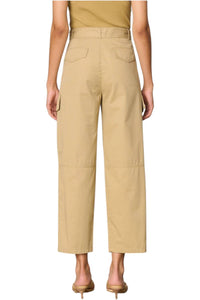 vanessabruno Edan High Belted Waist Trousers in militaire - women's pants - detail view