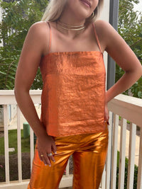 Lanhtropy - Metallic Linen Top