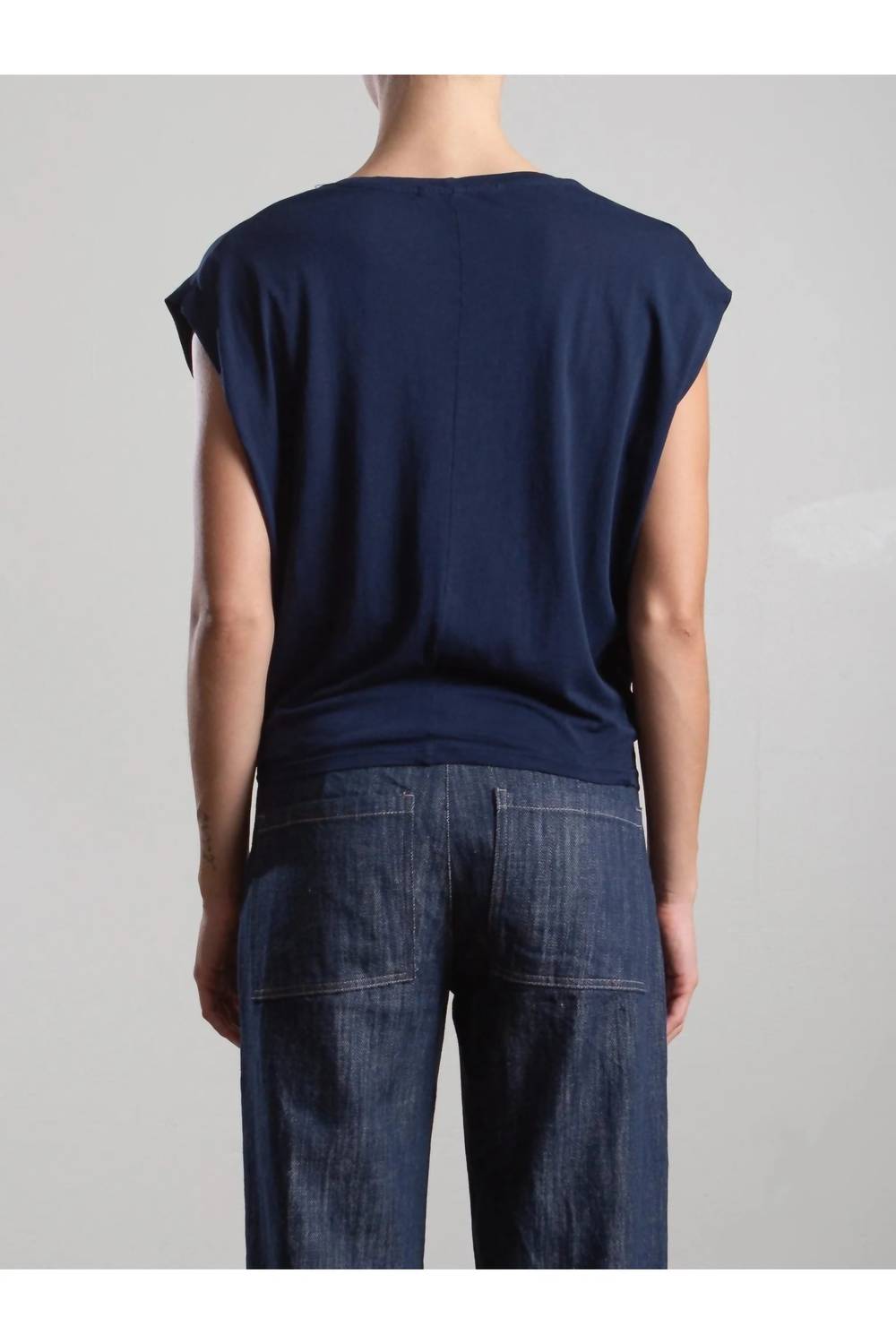 Pharaoh Terrance Tuck Tee in midnight - women's t-shirt - view 4